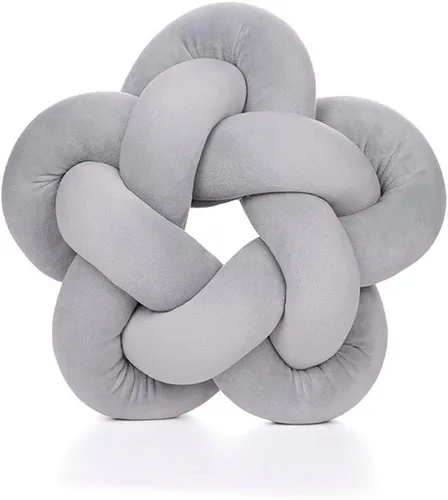 Miniatura 10 de chislim Bolas de almohada, almohada redonda con nudo hecho a mano, almohadas redondas de felpa decorativas para el hogar, para sofá, dormitorio