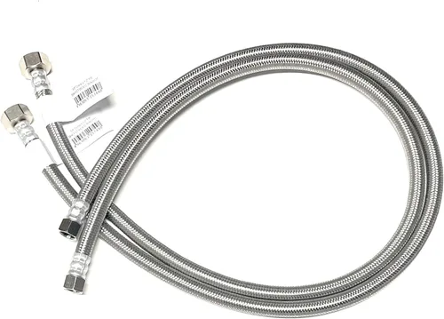 Miniatura 30 de Línea de conector de suministro de agua para grifo, línea de suministro de grifo, rosca de compresión hembra de 3/8 x rosca de tubo de hierro hembra