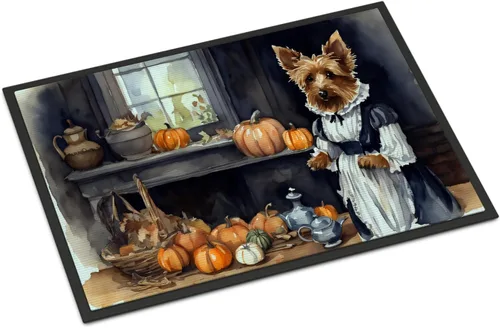 Miniatura 111 de Caroline's Treasures DAC1720MAT Affenpinscher - Tapete de otoño para cocina, con calabazas, 18 x 27 pulgadas, tapete para puerta delantera