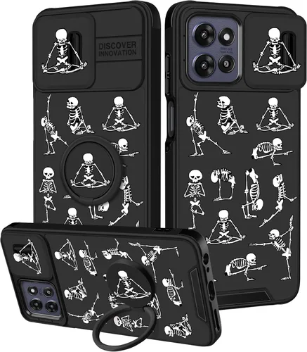 Miniatura 21 de para Moto G 5G 2023 funda - Cubierta de teléfono linda con corazón para mujeres y niñas, diseño único negro con cubierta deslizante para la cámara