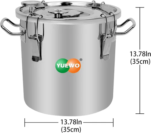 Miniatura 3 de YUEWO Still 8Gal 30L acero inoxidable agua alcohol destilador tubo de cobre kit de preparación casera para bricolaje whisky vino brandy