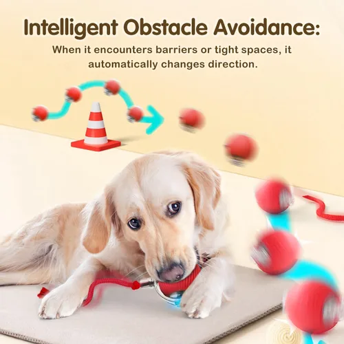 Miniatura 6 de Pelota de juguete interactiva para gatos, juguetes mejorados para gatos adultos aburridos en interiores y adultos, juguete interactivo auto rodante
