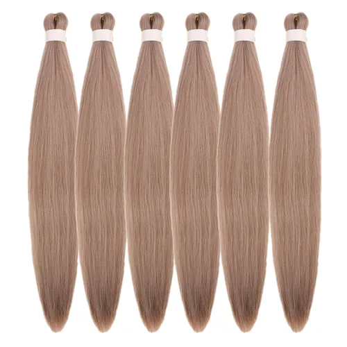 Miniatura 26 de Cabello trenzado verde azulado preestirado, hipoalergénico, sintético, color azul aguamarina, para trenzas y giros, extensiones de cabello largo