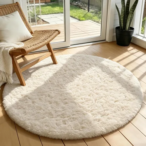 Miniatura 138 de Ophanie Alfombra Verde de Césped, Alfombras de Área para Dormitorio, Alfombra Shag Esponjosa de 4x6 pies, Suave Peluda Afelpada Linda para Niños 7