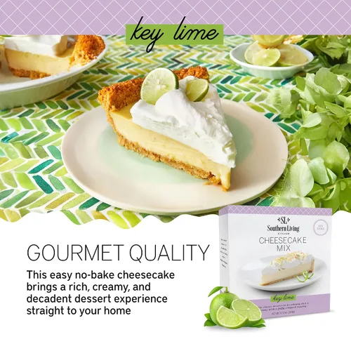 Miniatura 2 de Mezcla de Cheesecake Gourmet, Mezcla de Pastel de Cheesecake Sin Hornear, Pastel de Cheesecake de Lima Clave de Southern Living, Rico, Cremoso