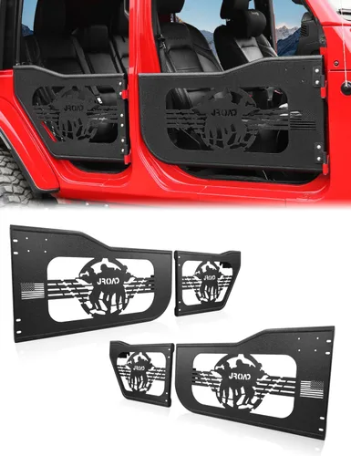 Miniatura 9 de JROAD Wrangler JK - Puertas tubulares de verano para Jeep Wrangler JK Unlimited de 2 puertas (excluye los modelos JL y JT) Puertas delanteras 2