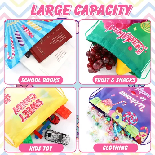 Miniatura 32 de Sweetude 24 bolsas de regalo de fiesta Let's Glow con cordón, decoración para niñas, niños, cumpleaños, bodas, fiestas