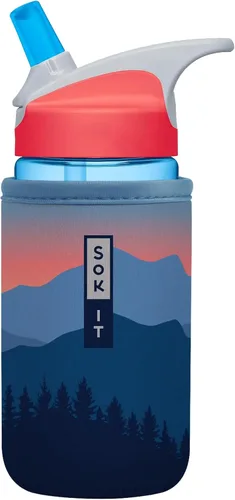 Miniatura 140 de Sok It BotlSok Funda para botella de agua con cubierta de neopreno aislante (Floral abstracto, se ajusta a CamelBak o Nalgene de 12 onzas)