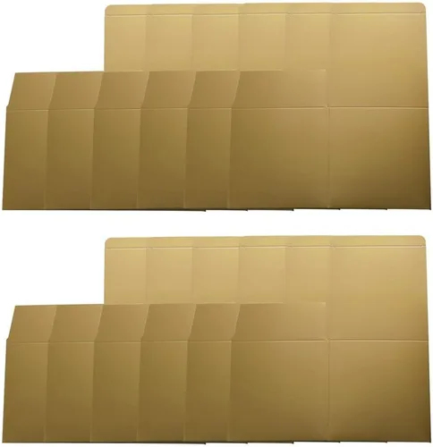 Miniatura 8 de Caja de regalo cuadrada para todas las ocasiones, pack de 12 unidades, de Ezek , L, Dorado
