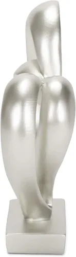 Miniatura 4 de Cruz de acabado mate en plata de 13 x 8 pulgadas de Dicksons con corazones en el medio, tope de mesa "El matrimonio necesita de tres" Tono plateado