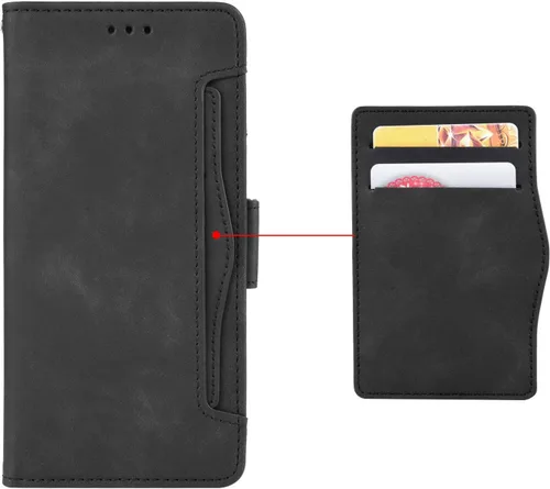 Miniatura 4 de Funda compatible con Nothing Phone 1, tarjetero de piel sintética, compatible con Nothing Phone 1, cierre magnético, protección para teléfono