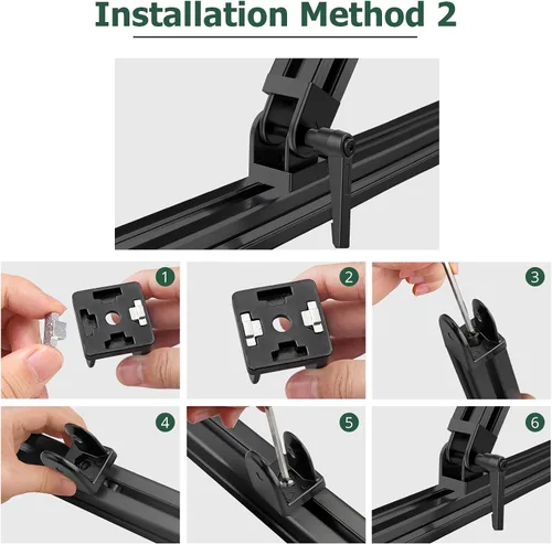 Miniatura 7 de JiGiU Juego de conectores de perfil de aluminio 3030 de 4 piezas – Conector de tuerca de 8 ángulos con abrazadera de palanca – Junta de marco