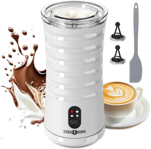 Miniatura 11 de Espumador de leche, vaporizador y espumador de leche 4 en 1 Paris Rhône, calentador de leche de espuma caliente y fría con control de temperatura