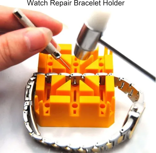 Miniatura 5 de plplaaoo Herramientas de reloj, Soporte de banda de reloj, Kit de reloj, Kit de reparación de reloj, Kit de herramientas de la banda de reloj, Reloj