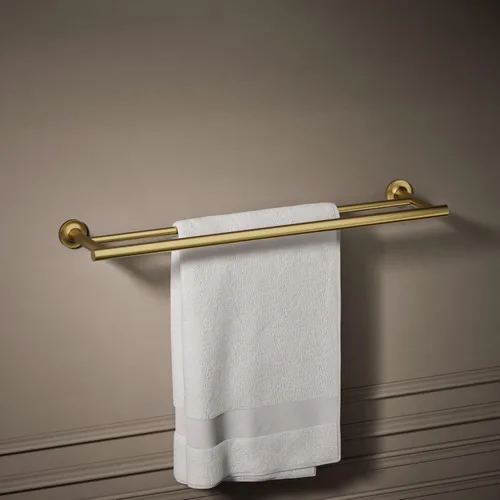 Miniatura 2 de Kohler 14375-2MB Purist® - Toallero doble de 24 pulgadas, latón cepillado vibrante