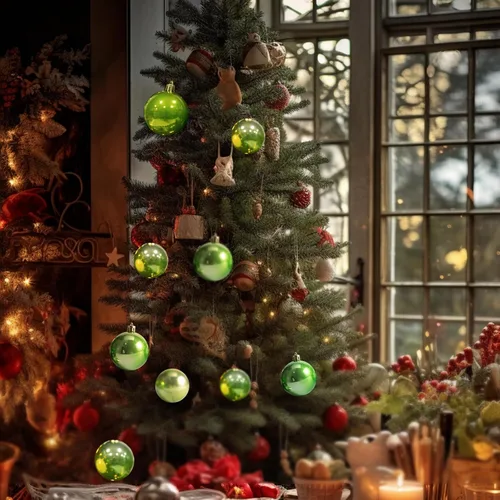 Miniatura 6 de AMS - Adornos chapados, bolas de Navidad, de 40 quilates, colección de árbol para decoración de fiestas de boda, vacaciones, fiesta