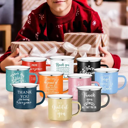 Miniatura 6 de Norme 10 tazas de regalo de agradecimiento, regalos de agradecimiento a los empleados, a granel para la semana del profesor, enfermera, 12 onzas