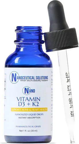 Miniatura 7 de Nanoceutical Solutions Nano Vitamina D3+K2 Partículas líquidas nanosizadas Absorción rápida Formulación potente de 5000 UI – 1 onza Sin OMG