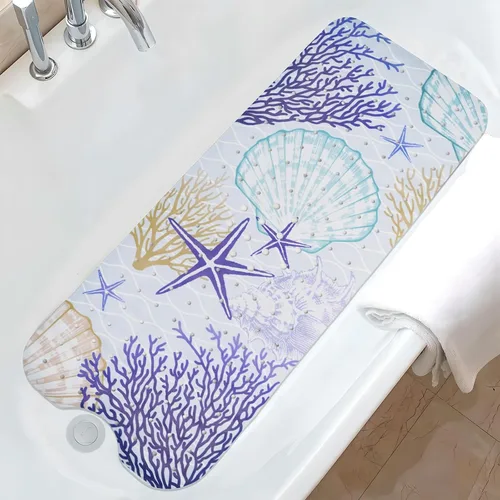 Miniatura 21 de Tapete de baño de sirena antideslizante, bonito tapete de baño de goma para bañera, tapete de baño para niños y niñas pequeñas, tapete de ducha