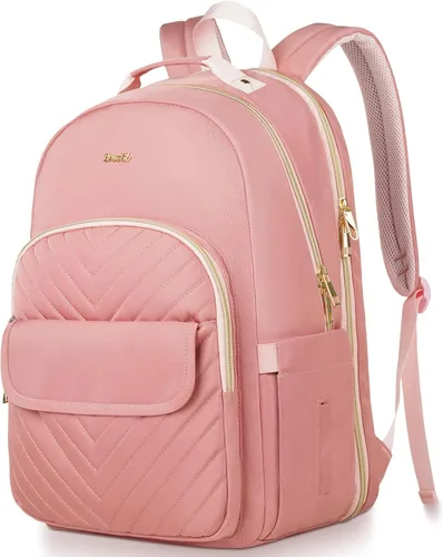 Miniatura 16 de Mochila para laptop para mujer, elegante mochila de trabajo para viajes, mochila de computadora de gran capacidad para 15.6 pulgadas, mochila Negro