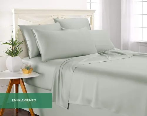 Miniatura 5 de Sábanas King de Pure Bamboo, Juego de Sábanas de Cama de Viscosa 100% Orgánica Genuina Derivada de Bambú, Lujosamente Suaves y Refrescantes, Doble