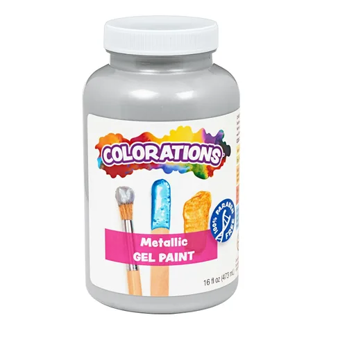 Miniatura 9 de Colorations Pinturas de Témpera en Gel Metálicas, 16 oz, 8 Colores, Pintura No Tóxica, Pintura para Manualidades, Pintura para Niños, Pintura