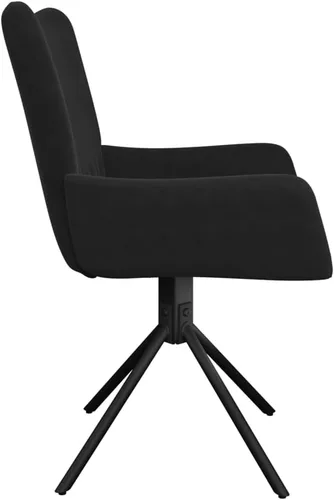Miniatura 6 de Sillas de comedor giratorias, 2 piezas, terciopelo negro, suave y cómodo tapizado muebles de cocina y comedor, diseño moderno Sillas para Comedor