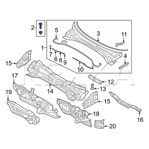 Miniatura 6 de Rexka 20 piezas de parachoques de capó protector de visión de entrada tipo empuje clip para Hyundai Kia 86155-2H100 Accent, Azera, Elantra, Tucson