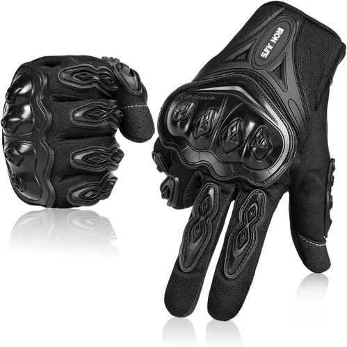 Miniatura 18 de Guantes para motocicleta duraderos de dedos completos para carreras, verano, bicicleta, deportes extremos, compatibles con pantallas táctiles, M