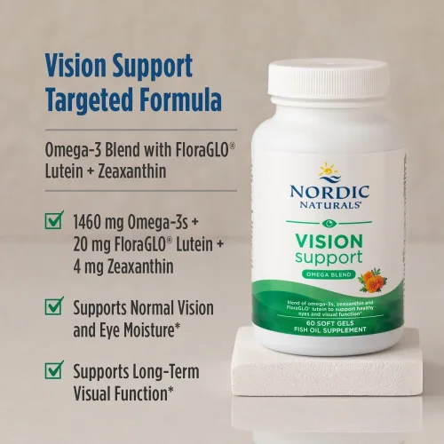 Miniatura 3 de Nordic Naturals Apoyo a la visión, limón - 60 geles suaves - con zeaxantina y luteína FloraGLO para ojos y visión saludables - 30 porciones