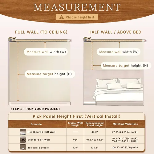 Miniatura 5 de RITOLLO Paneles de listones de madera para pared, 2 piezas de 94.5 x 11 pulgadas, paneles acústicos para decoración de pared interior, panel