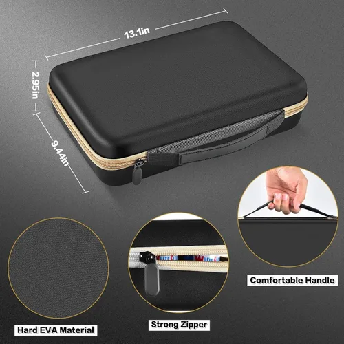 Miniatura 5 de Boobowl Estuche organizador de batería con probador – Caja de almacenamiento universal para más de 162 pilas AA AAA C D 9V – Diseño de espuma Rojo