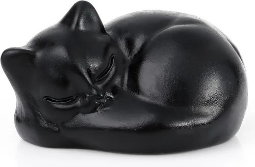 Miniatura 12 de QINJIEJIE Gato de Cristal de Obsidiana Negra de 2 Pulgadas, Piedras Preciosas de Gato Negro, Decoraciones de Estatua de Piedra Curativa, Lindas