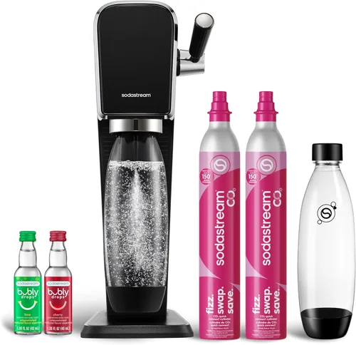 Miniatura 15 de SodaStream - Máquina de agua con gas ART PAQUETE DE VALOR Sistema de CO2 CQC Incluye 2 cilindros de CO2, 2 botellas de 32 onzas líquidas aptas