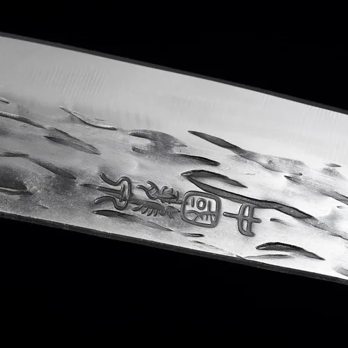 Miniatura 5 de Cuchillo de carne Longquan de 8.5 pulgadas, cuchillo de chef forjado a mano, cuchillo de carnicero para el hogar, cabeza de águila, mango de madera