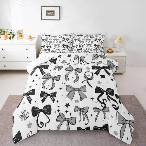 Miniatura 15 de Feelyou Juego de edredón de castillo rosa para niños, tamaño individual, juego de ropa de cama de princesa para niños y niñas, inserto de edredón
