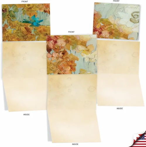 Miniatura 3 de The Best Card Company – 10 tarjetas en fondo blanco con flores, en caja (4 x 5.12 pulgadas) – Juego de tarjetas florales surtidas