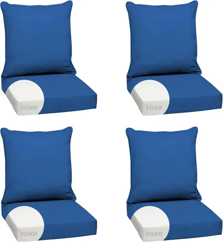 Miniatura 29 de Arden Outdoor Deep Seat Cushion Set, 24 x 24 pulgadas, Cojín para exteriores resistente al clima, a la lluvia y a la decoloración para silla, sofá