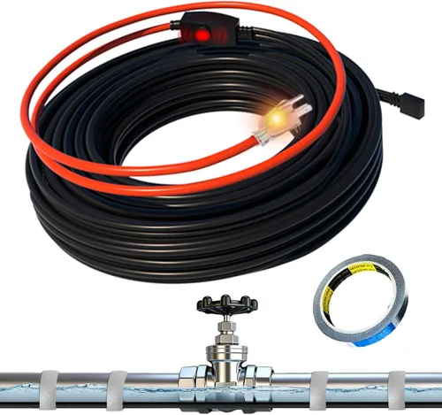 Miniatura 11 de Tubo, cable térmico con termostato Heat It HISD, 6 pies, negro