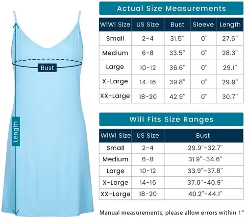 Miniatura 6 de WiWi Camisón de viscosa de bambú para mujer, cómodo, camisón, ligero, tallas S-4X