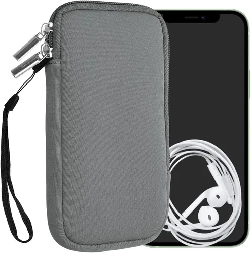 Miniatura 45 de kwmobile Funda universal para teléfono tamaño XS - 3,5/4 pulgadas - Funda de neopreno para teléfono inteligente con cremallera - Funda impermeable