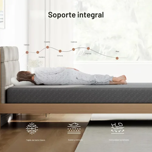 Miniatura 5 de Novilla Colchón individual para niños, colchones de tamaño individual de 5 pulgadas con espuma viscoelástica infundida de gel y espuma que alivia