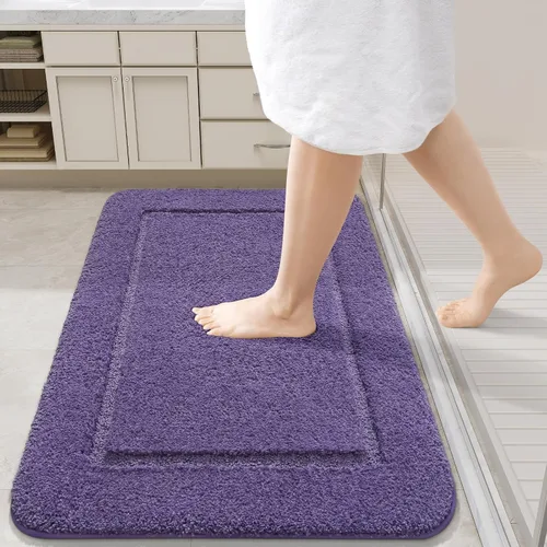 Miniatura 24 de LOCHAS Alfombras de baño, alfombra larga de baño de 24" x 60", alfombra antideslizante lavable para baño, alfombra suave y gruesa absorbente