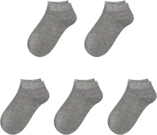 Miniatura 18 de SERISIMPLE Calcetines de bambú de viscosa para la escuela, calcetines de tobillo súper suaves para niños, puños elásticos, calcetines atléticos