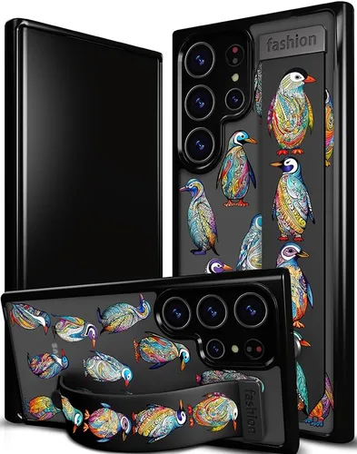 Miniatura 130 de Compatible para Samsung Galaxy S23 Funda Bonita con Correa Soporte Dedo Kickstand, Fundas de Silicona Geniales de Diseñador Funda Cover - Mariposa