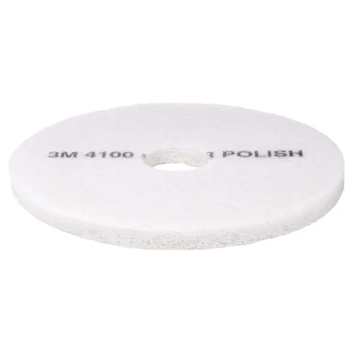 Miniatura 2 de Almohadilla para pulir el piso, para uso de la máquina, paquete de 5, Blanco, 5