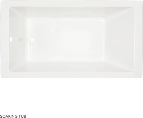 Miniatura 2 de Signature Hardware 447022 Sitka - Bañera de acrílico de 60 pulgadas con orificio de desbordamiento preperforado, color blanco
