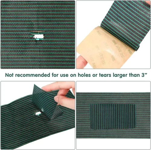 Miniatura 4 de Honoson Kit de parche para cubierta de seguridad para piscina, kit de reparación de cubierta de seguridad para piscina, parche autoadhesivo de malla