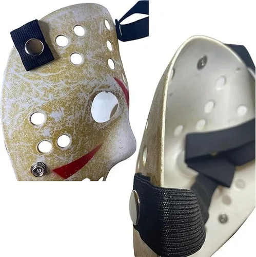 Miniatura 3 de Máscara de hockey de terror para Halloween, cosplay, mascarada, máscara de disfraz de Navidad con correas ajustables