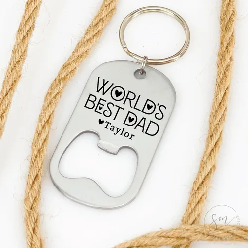 Miniatura 5 de Idea de regalo de Navidad personalizada para papá, número uno, abrebotellas, llavero regalo para papá en Navidad, el mejor regalo de Navidad